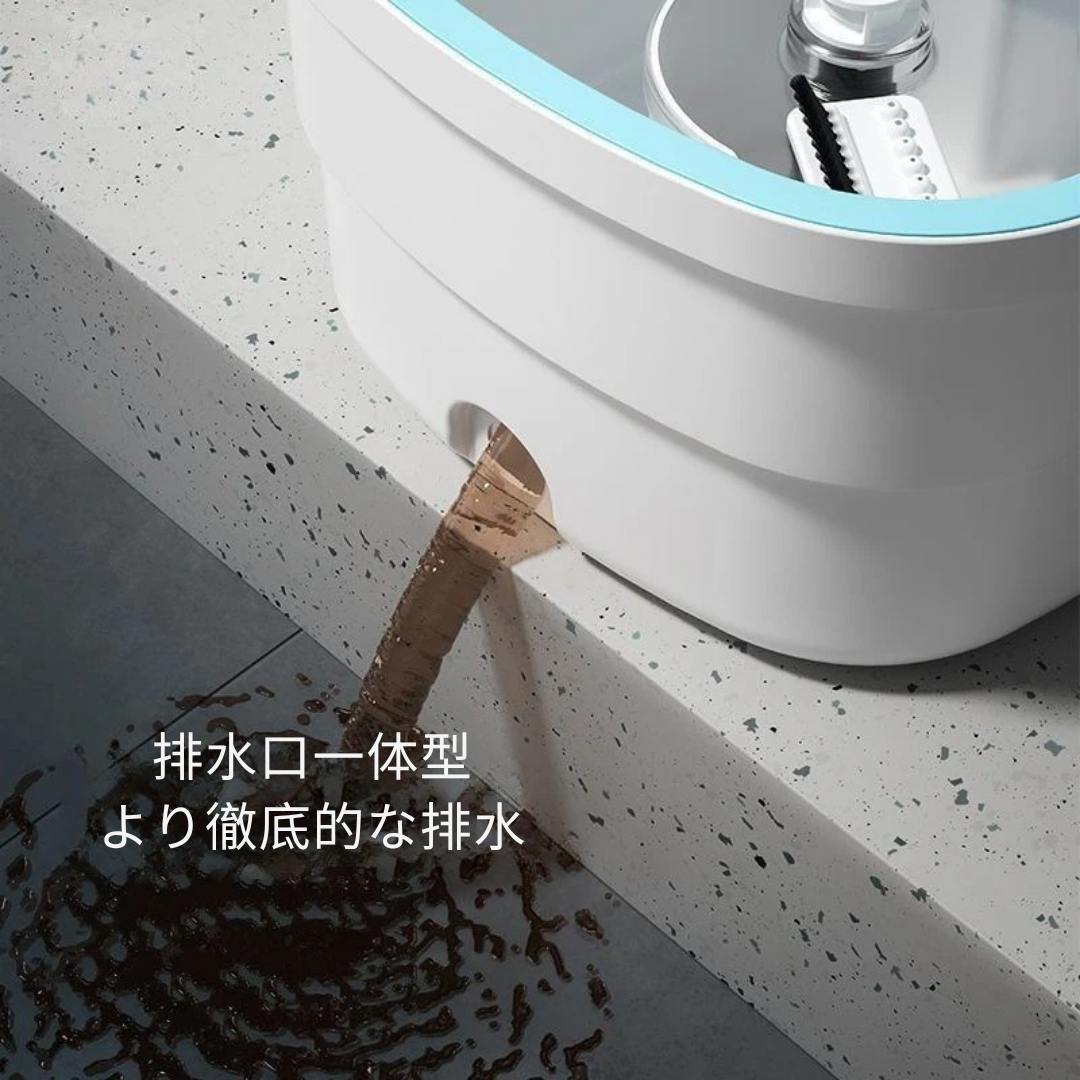 🧼 SquareMop™ – 手を汚さず、毛も水も一気にキレイ!