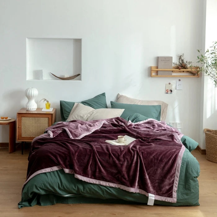 つややか厚手フランネルブランケット(無地 1.8kg)