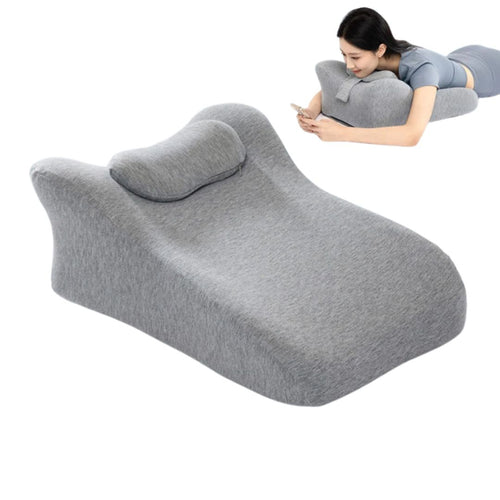 うつぶせ休息まくら（低反発フォーム／洗えるカバー）