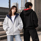 ZARI™ 隠しポケット付き ジップパーカー