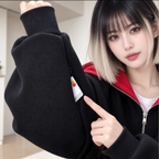 ZARI™ 隠しポケット付き ジップパーカー