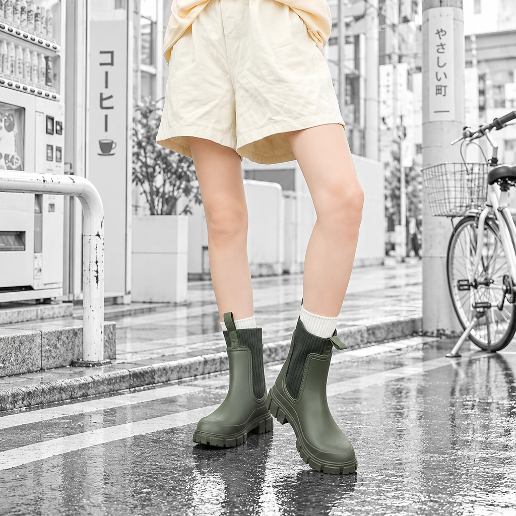 ANNA™ 雨の日用防水ショートブーツ