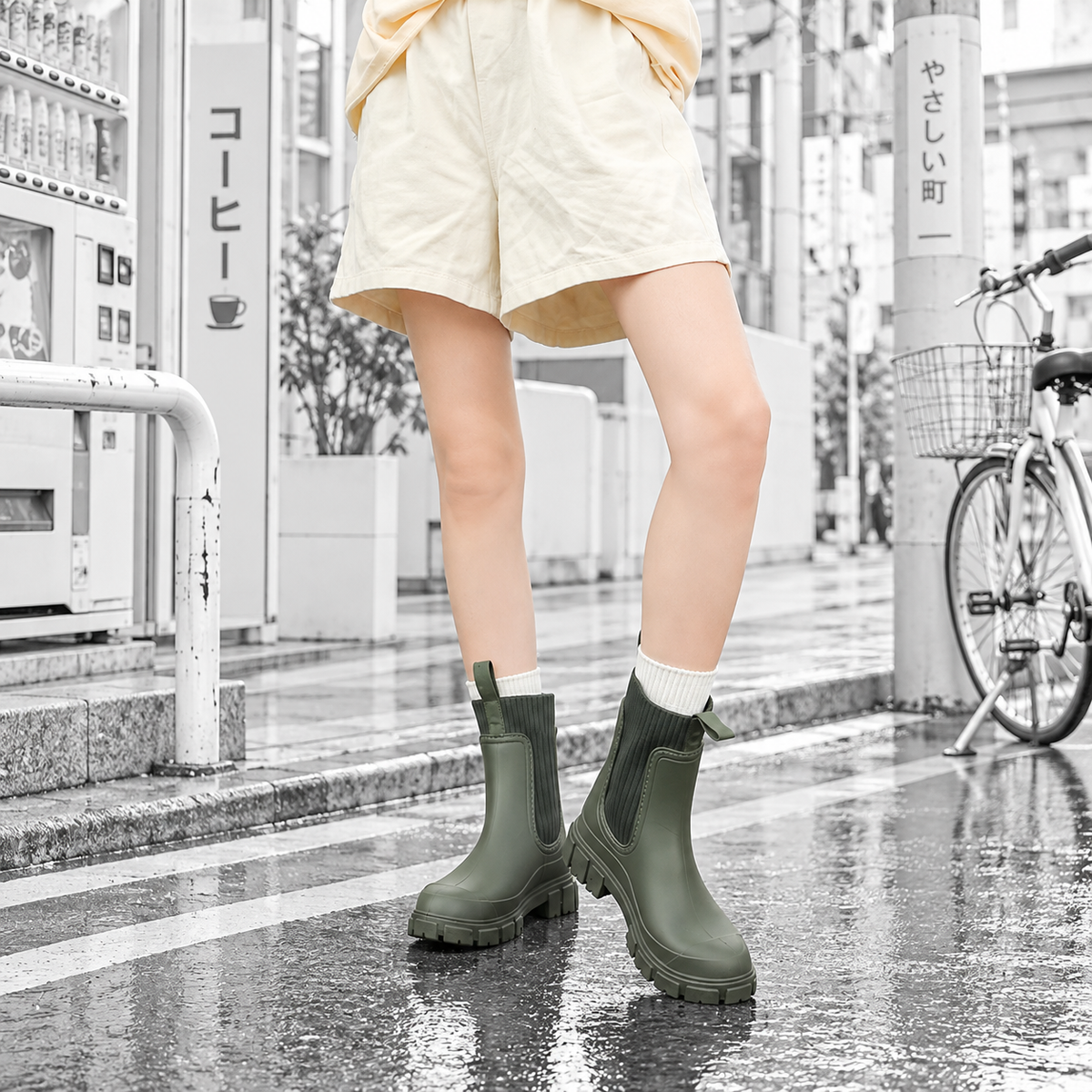 ANNA™ 雨の日用防水ショートブーツ