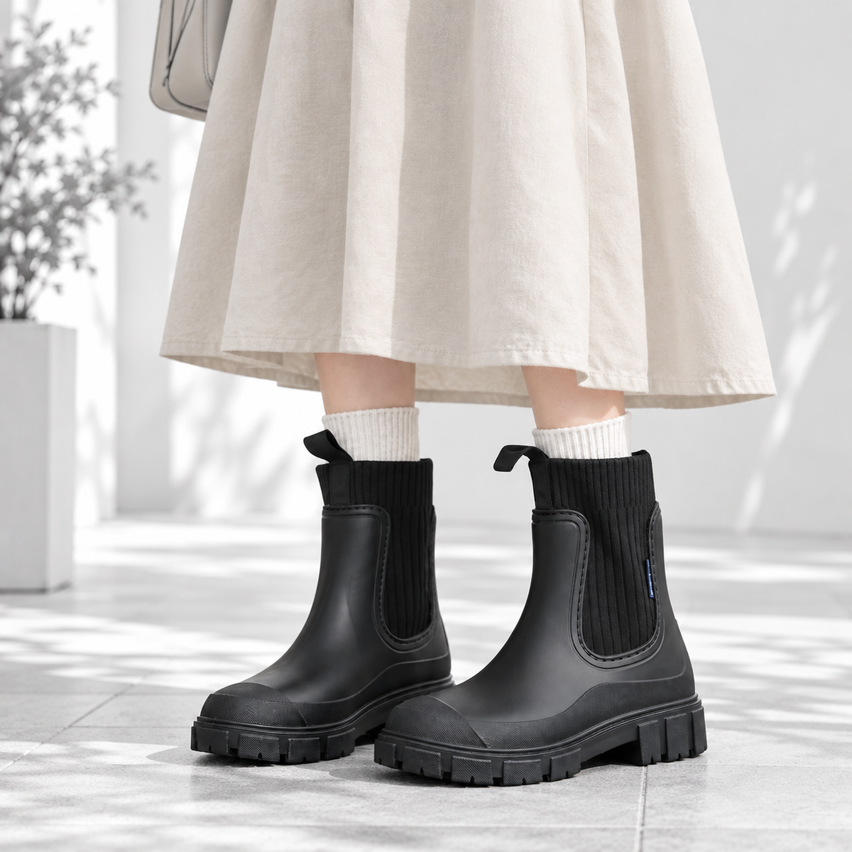 ANNA™ 雨の日用防水ショートブーツ