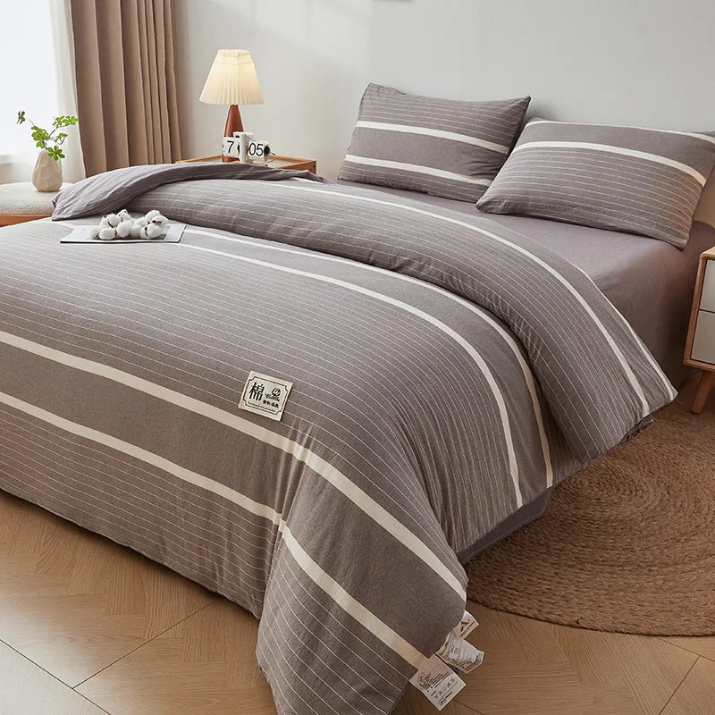 色織りコットン 綿わた掛け布団