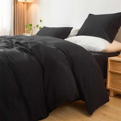 洗いざらし 綿100％ 無地掛け布団カバー（ミニマル）