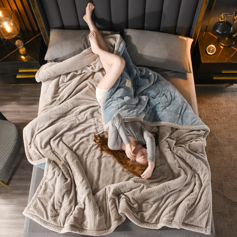 三層ふわとろ フランネルブランケット