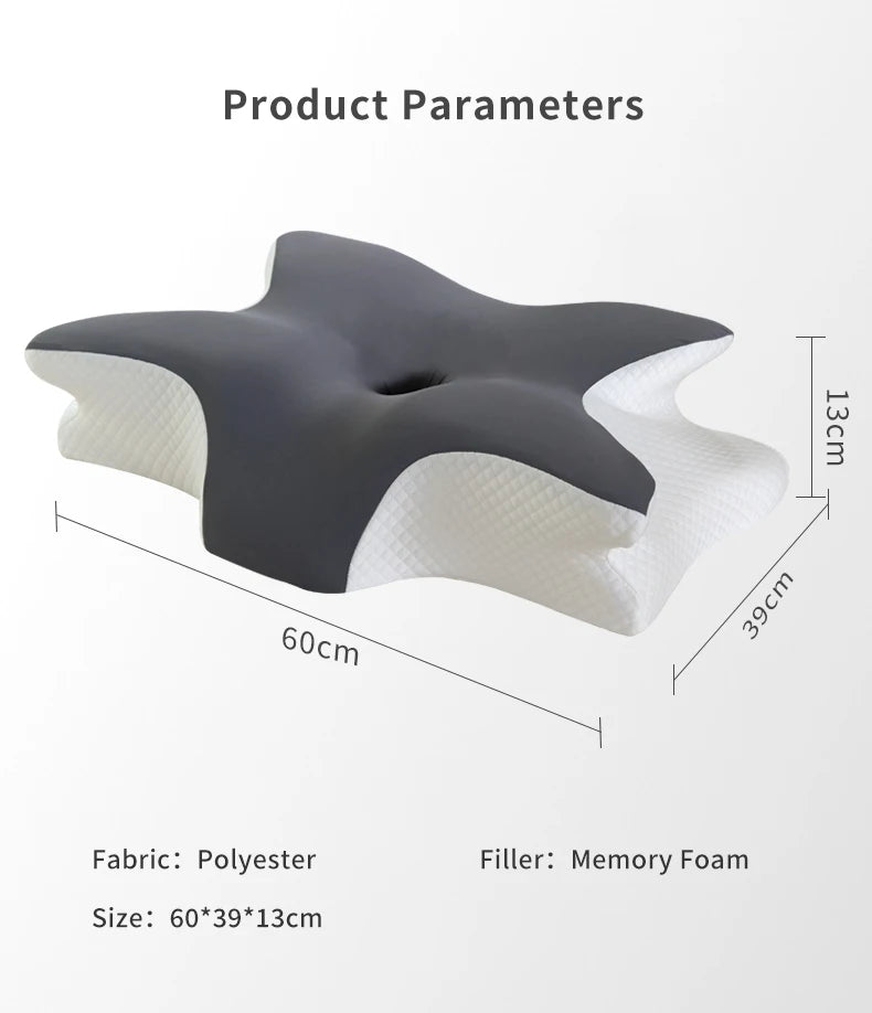 バタフライ形状 低反発コンター枕（首・肩サポート）