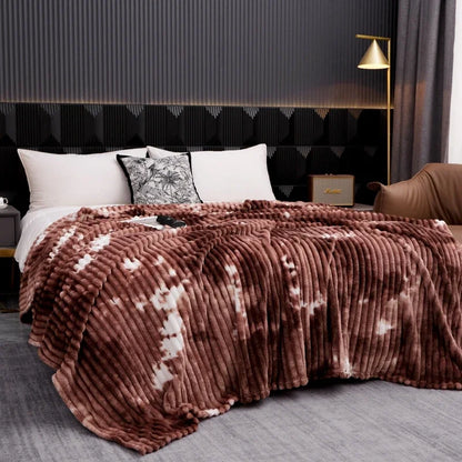 やわらかタイダイ調 フランネルブランケット