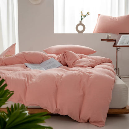 洗いざらし 綿100％ 無地掛け布団カバー（ミニマル）