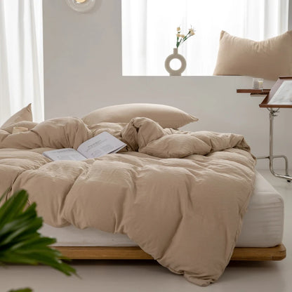 洗いざらし 綿100％ 無地掛け布団カバー（ミニマル）