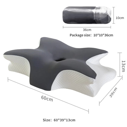 バタフライ形状 低反発コンター枕（首・肩サポート）