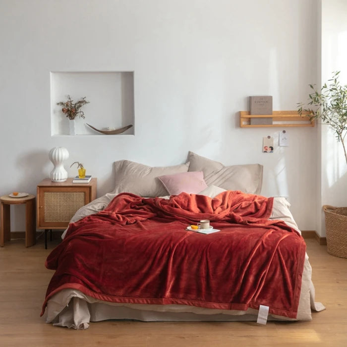 つややか厚手フランネルブランケット（無地 1.8kg）