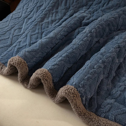 両面ふわもちブランケット（ボア×フランネル）