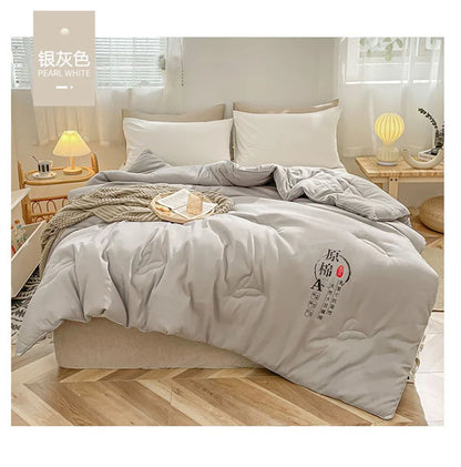 コットン生地 × 大豆繊維ブレンド キルト掛け布団