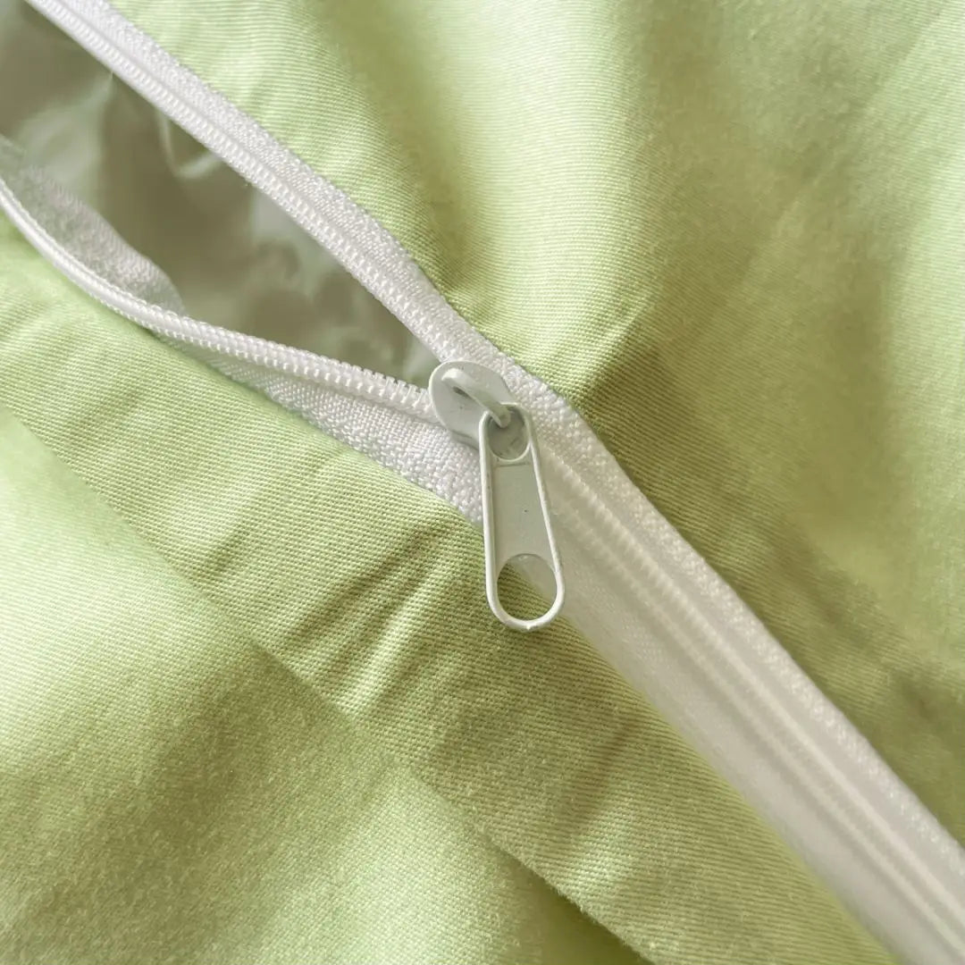 エジプト綿100％ 無地掛け布団カバー（400TC／ファスナー＆四隅ヒモ）