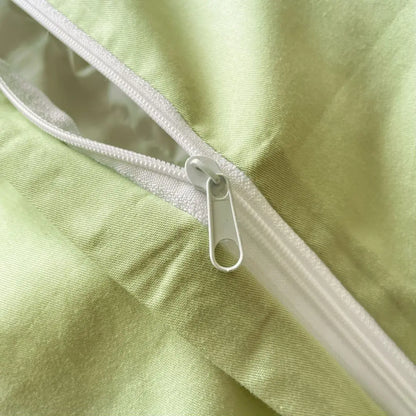 エジプト綿100％ 無地掛け布団カバー（400TC／ファスナー＆四隅ヒモ）