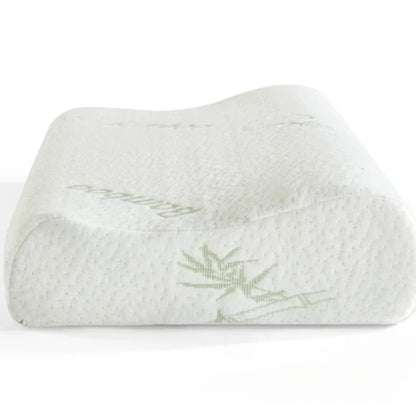 竹繊維混カバー 低反発コンター枕 50×30cm（高さ7/10cm）