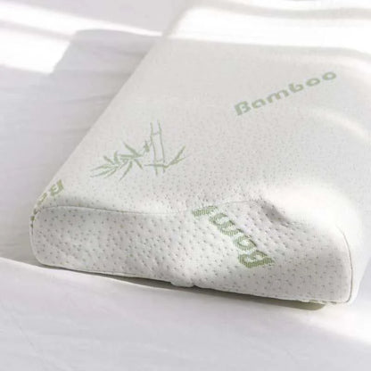 竹繊維混カバー 低反発コンター枕 50×30cm（高さ7/10cm）