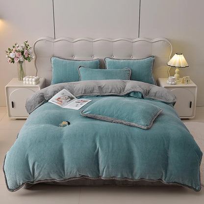 両面あったか ミルクフリース調 掛け布団カバー（無地）