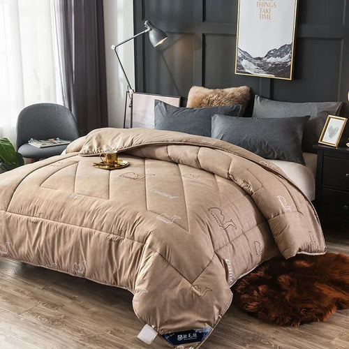 らくだ毛入り キルト掛け布団（通年／軽暖）