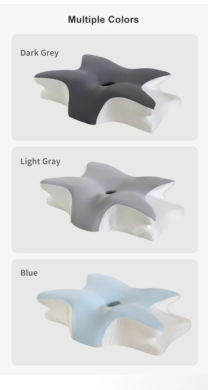 バタフライ形状 低反発コンター枕（首・肩サポート）