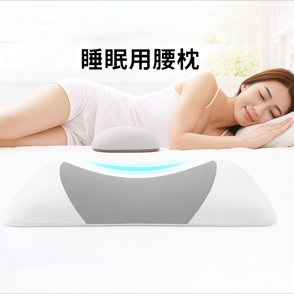 就寝用 低反発 腰サポートまくら