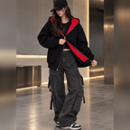 ZARI™ 隠しポケット付き ジップパーカー